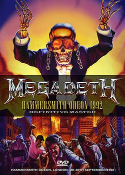 MEGADETH / HAMMERSMITH ODEON 1992 DEFINITIVE MASTER PRO SHOT (1DVDR)