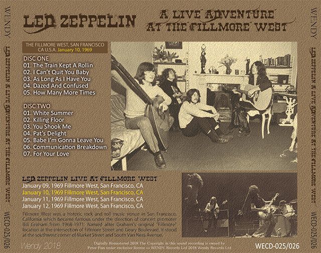 LED ZEPPELIN / A LIVE ADVENTURE AT THE FILLMORE WEST 【2CD】