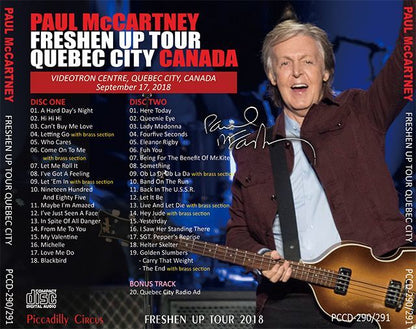 PAUL McCARTNEY / FRESHEN UP TOUR QUEBEC CITY 2018 【2CD】