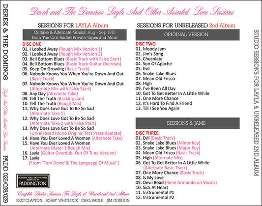 DEREK & THE DOMINOS / LAYLA & OTHER ASSORTED LOVE SESSIONS 【3CD】