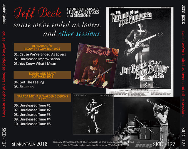 JEFF BECK / CAUSE WE'VE ENDED AS LOVERS and OTHER SESSIONS 【1CD】