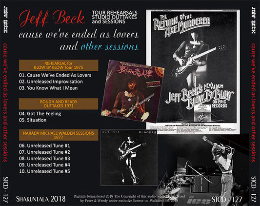 JEFF BECK / CAUSE WE'VE ENDED AS LOVERS and OTHER SESSIONS 【1CD】