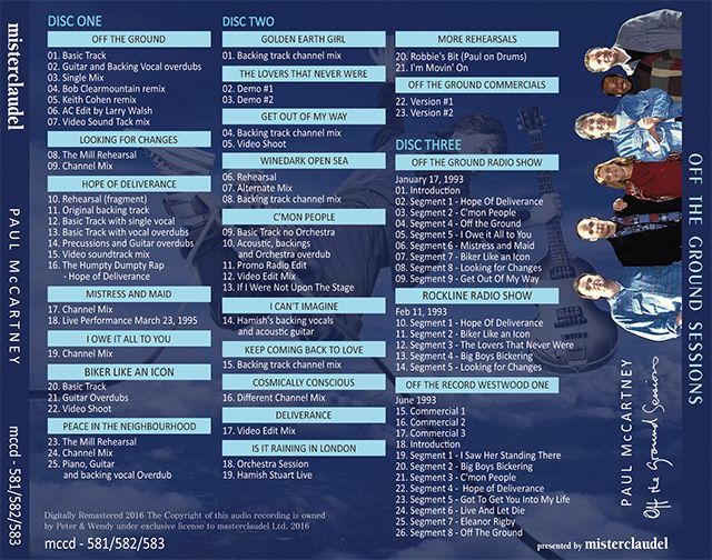 PAUL McCARTNEY / OFF THE GROUND SESSIONS 【3CD】