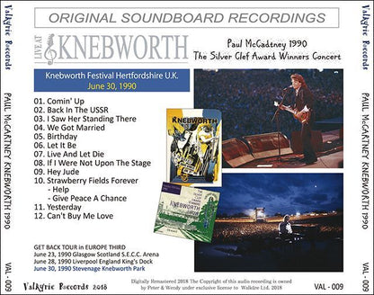 PAUL McCARTNEY / KNEBWORTH 1990 【1CD】