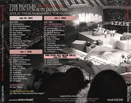THE BEATLES / LIVE ON STAGE IN JAPAN 1966 【2CD】
