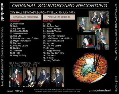 PAUL McCARTNEY / LIVE IN NEWCASTLE 1973 【2CD】