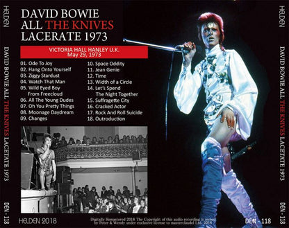 DAVID BOWIE / ALL THE KNIVES LACERATE 1973 【1CD】