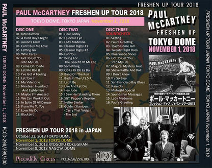 PAUL McCARTNEY / FRESHEN UP TOKYO DOME November 1, 2018 【3CD】