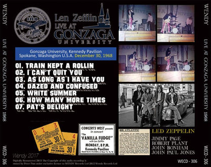 LED ZEPPELIN / LIVE AT GONZAGA UNIVERSITY 1968 【1CD】
