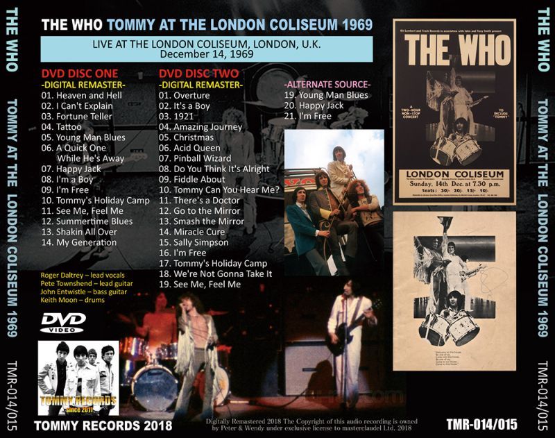 THE WHO / TOMMY AT THE LONDON COLISEUM 1969 【2DVD】