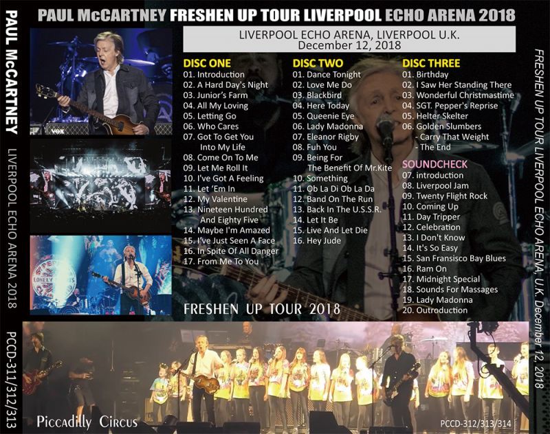 PAUL McCARTNEY / FRESHEN UP LIVERPOOL ECHO ARENA 2018 【3CD】