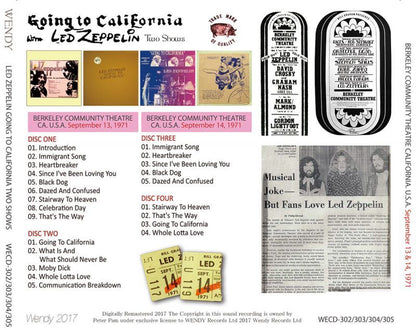 LED ZEPPELIN / GOING TO CALIFORNIA 1971 TWO SHOWS 【4CD】