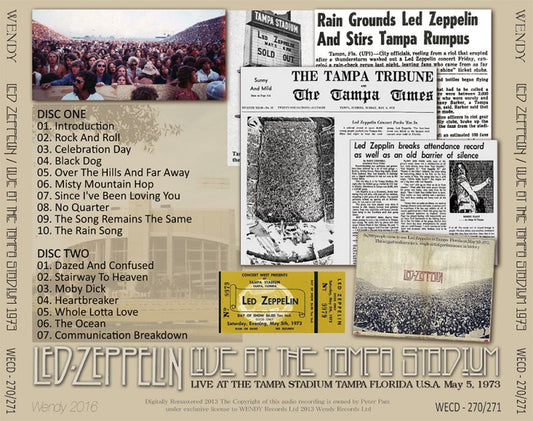 LED ZEPPELIN / LIVE AT THE TAMPA STADIUM 1973 【2CD】