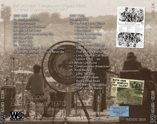 LED ZEPPELIN / BATH FESTIVAL 1970 【2CD】
