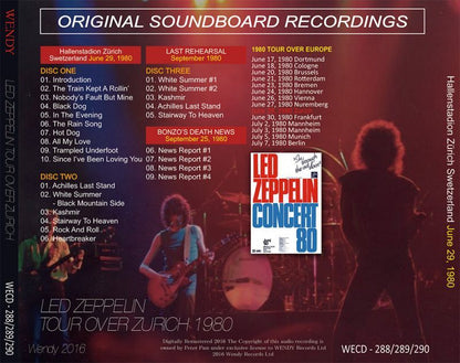 LED ZEPPELIN / TOUR OVER ZURICH 【3CD】