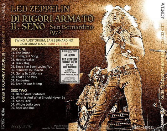 LED ZEPPELIN / DI RIGORI ARMATO IL SENO 1972 【2CD】