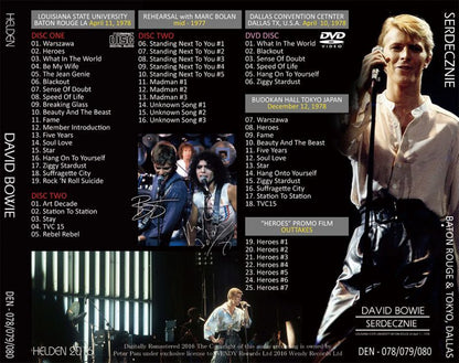 DAVID BOWIE / SERDECZNIE 【2CD+DVD】