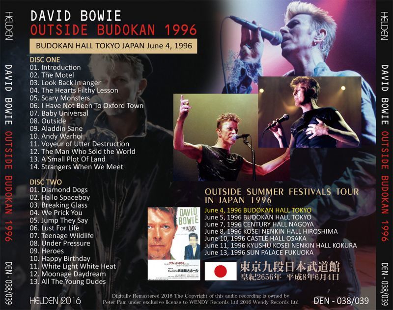 DAVID BOWIE / OUTSIDE BUDOKAN 1996 【2CD】