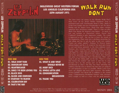 LED ZEPPELIN / WALK DON'T RUN 【2CD】
