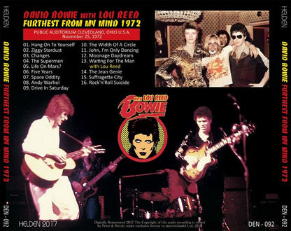 DAVID BOWIE / FURTHEST FROM MY MIND 1972 【1CD】