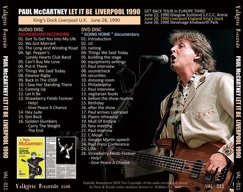 PAUL McCARTNEY / LET IT BE LIVERPOOL 1990 【CD+DVD】