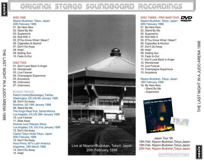 OASIS 1998 THE LAST NIGHTS IN A JUDO ARENA 2CD+DVD