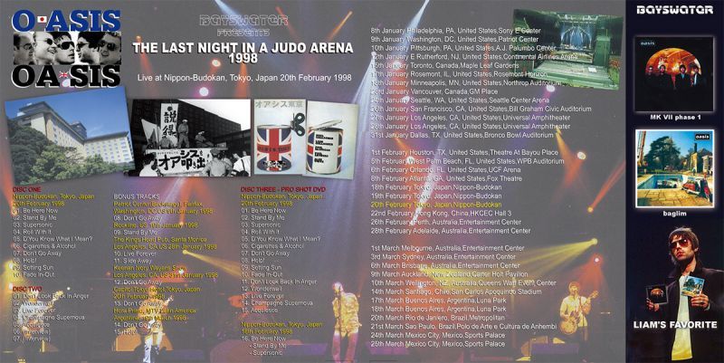 OASIS 1998 THE LAST NIGHTS IN A JUDO ARENA 2CD+DVD