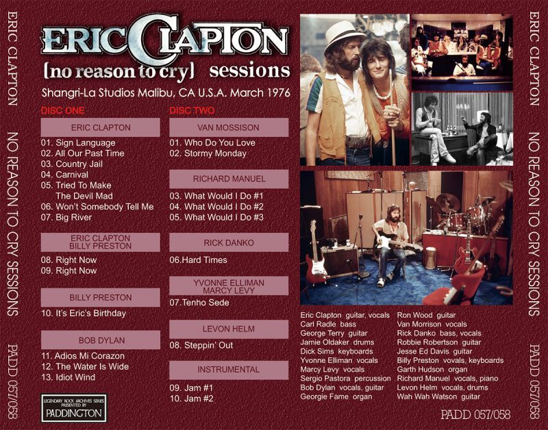 ERIC CLAPTON / NO REASON TO CRY SESSIONS 【2CD】