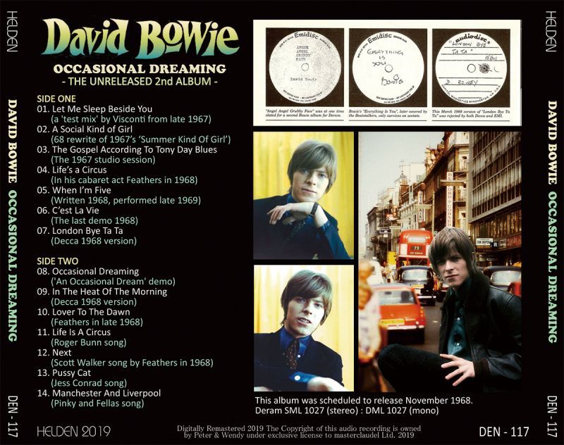 DAVID BOWIE / OCCASIONAL DREAMING - UNRELEASED 2nd ALBUM - 【1CD】