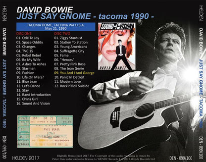 DAVID BOWIE / JUST SAY GNOME 【2CD】