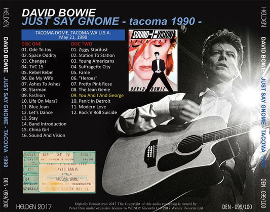 DAVID BOWIE / JUST SAY GNOME 【2CD】