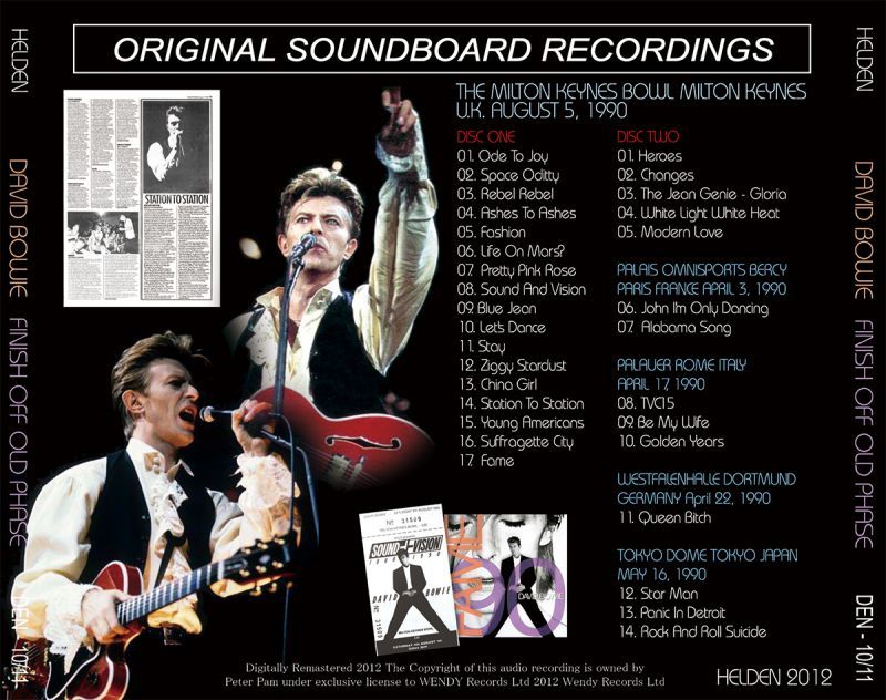 DAVID BOWIE / FINISH OFF OLD PHASE 【2CD】