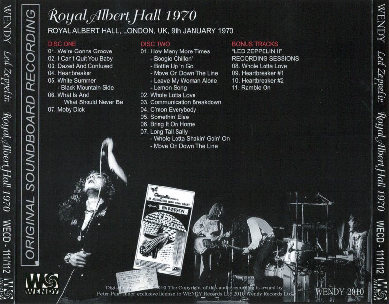 LED ZEPPELIN / ROYAL ALBERT HALL 1970 【2CD】