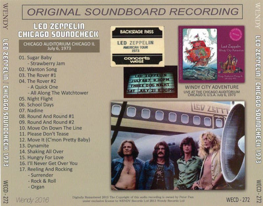 LED ZEPPELIN / CHICAGO SOUNDCHECK 1973 【1CD】