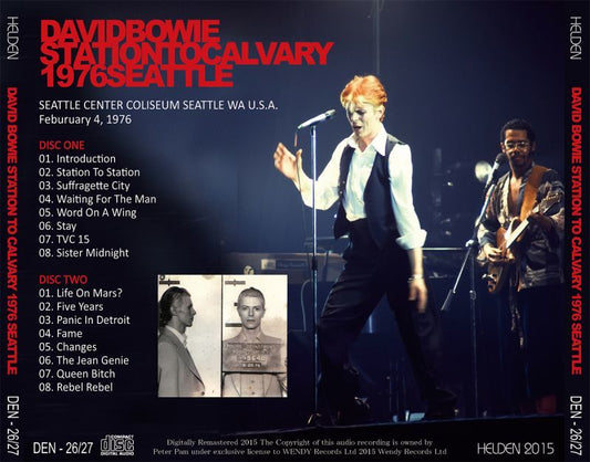 DAVID BOWIE / STATION TO CALVARY SEATTLE 1976 【2CD】