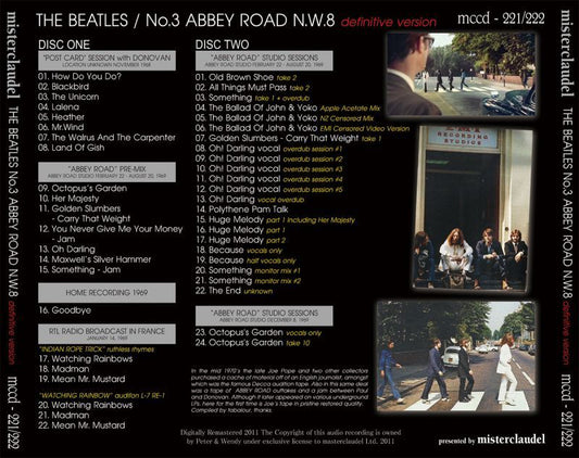 THE BEATLES / NO.3 ABBEY ROAD N.W.8 【2CD】