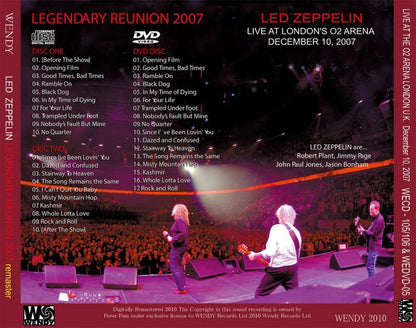 LED ZEPPELIN / LEGENDARY REUNION 2007 remaster 【2CD+DVD】