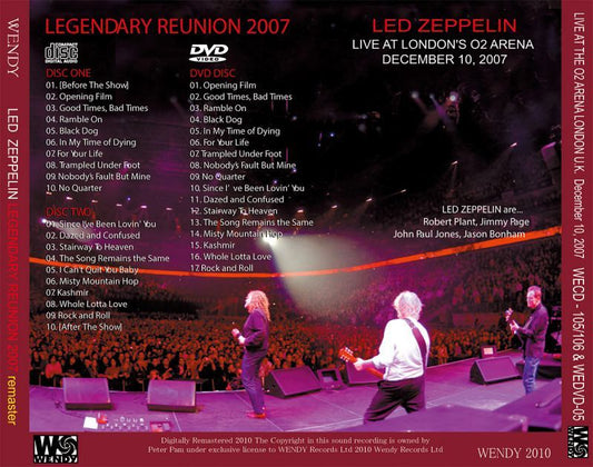 LED ZEPPELIN / LEGENDARY REUNION 2007 remaster 【2CD+DVD】