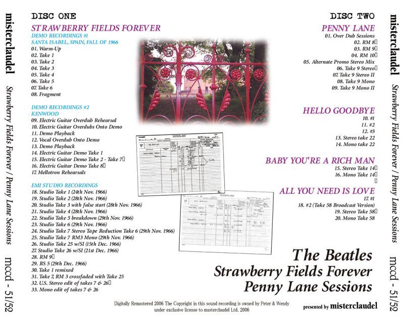 THE BEATLES / STRAWBERRY FIELDS FOREVER SESSIONS 【2CD】
