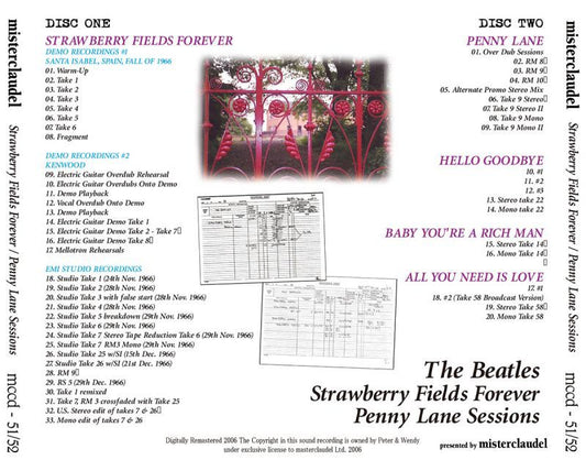 THE BEATLES / STRAWBERRY FIELDS FOREVER SESSIONS 【2CD】