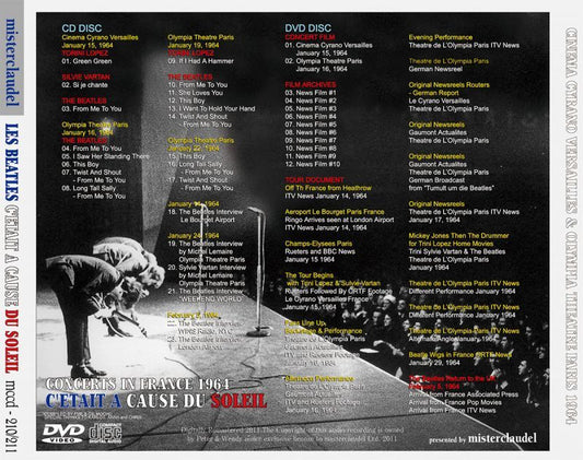 THE BEATLES / C'ETAIT A CAUSE DU SOLEIL (FRANCE 1964) 【CD+DVD】