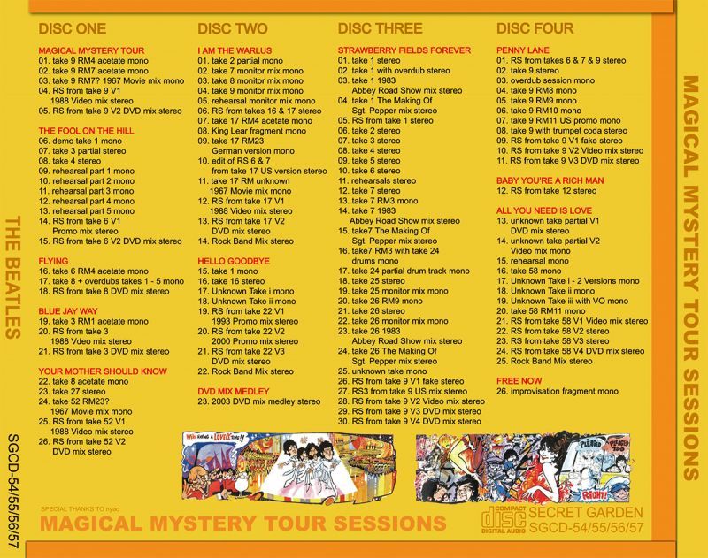 THE BEATLES / MAGICAL MYSTERY TOUR SESSIONS 【4CD】