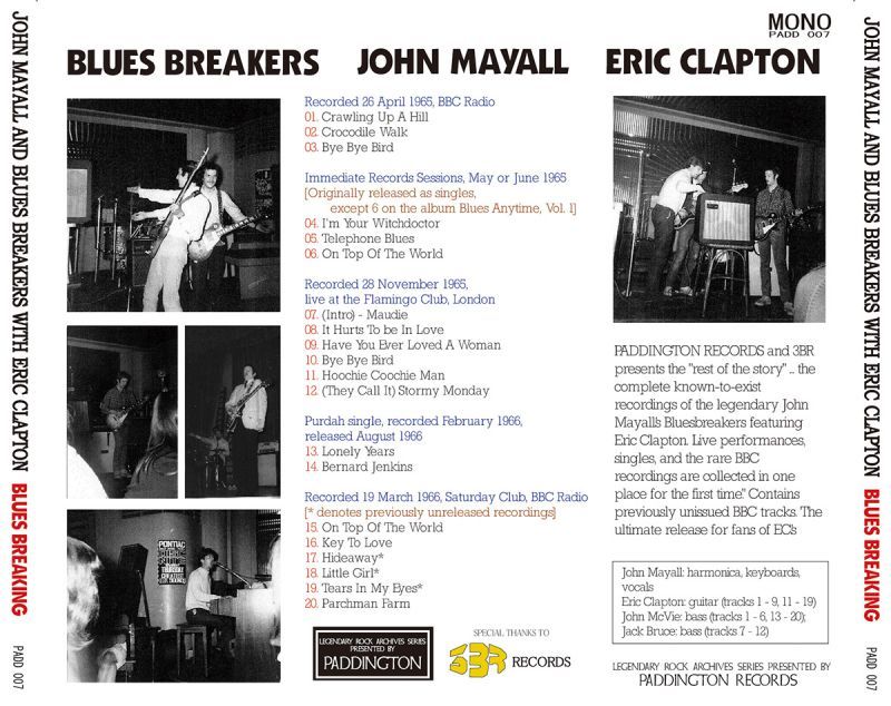 BLUES BREAKERS / BLUES BREAKING 【1CD】