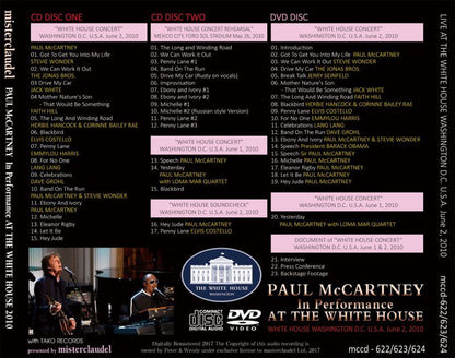 PAUL McCARTNEY / IN PERFORMANCE AT THE WHITE HOUSE 2010 【2CD+DVD】