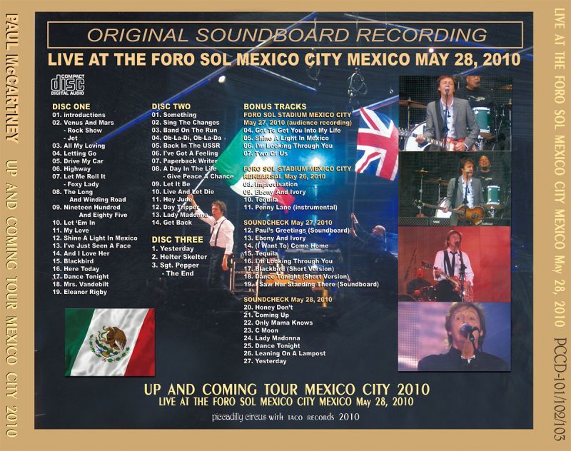 PAUL McCARTNEY / HOLA CUIDAD DE MEXICO!, HOLA CHILANGOS!!! 【3CD+2DVD】