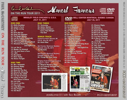 PAUL McCARTNEY / ALMOST FAMOUS 【3CD+DVD】