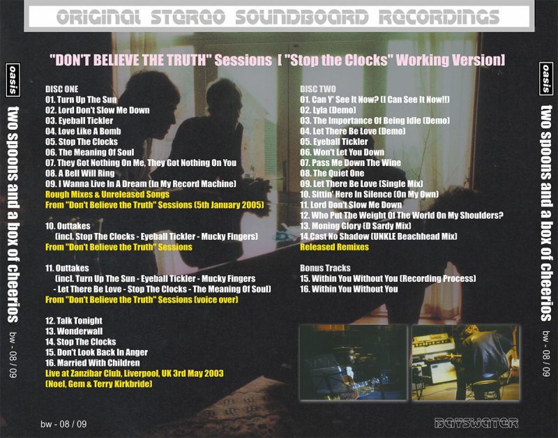 OASIS / TWO SPOONS AND A BOX OF CHEERIOS 【2CD】