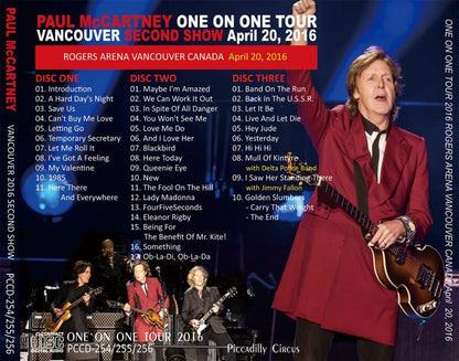 PAUL McCARTNEY / ONE ON ONE VANCOUVER 2016 SECOND SHOW 【3CD】