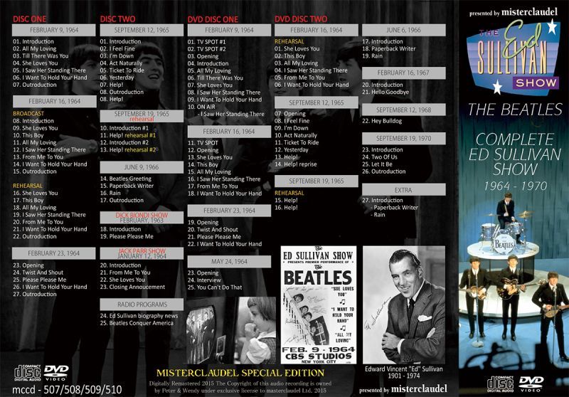 THE BEATLES / COMPLETE ED SULLIVAN SHOW 1962-1970 【2CD+2DVD】