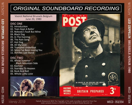 LED ZEPPELIN / BRUSSELS AFFAIR 1980 【2CD】